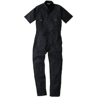 ソウワ 桑和 9007 半袖つなぎ ブラック LL