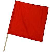 ミズケイ ミズケイ 「旗めくんです。」赤旗<45cm×45cm>+棒セット
