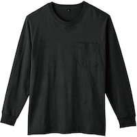ソウワ 桑和 664552 長袖Tシャツ(ポケット付) ブラック 6L