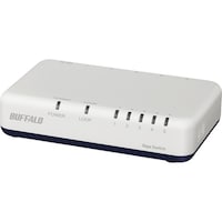 バッファロー BUFFALO Giga 5ポート スイッチングハブ 電源外付け プラスチック筐体 マグネット付 ホワイト