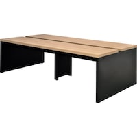 アール・エフ・ヤマカワ アールエフヤマカワ ソリード フリーアドレス用デスク2 W2400×D1200 オーク×ブラック脚 RFTFT22412OABL 1台