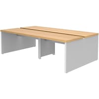 アール・エフ・ヤマカワ アールエフヤマカワ ソリード フリーアドレス用デスク2 W2400×D1400 ホワイト×ホワイト脚 RFTFT22414WHWL 1台