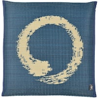 HAGIHARA 萩原 水拭きできる い草風座布団 円相 ブルー 55×55 81891660 1枚