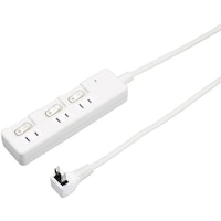 ヤザワコーポレーション YAZAWA 雷ガード付3個口節電タップ3mホワイト H8KS333WH 1個