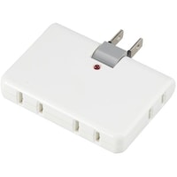 ヤザワコーポレーション YAZAWA 雷ガード付4個口コーナータップホワイト