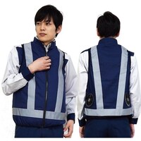 岡潮 岡潮 空調付き安全ベスト(ウェアのみ)ポリエステル100% 20371 ネイビー3L 203713L 1着