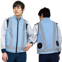 岡潮 岡潮 空調付き安全ベスト(ウェアのみ) 20281 サックス3L 202813L 1着