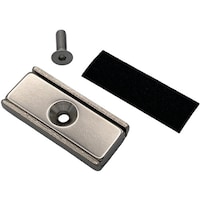 パーツ ラクテム ネオジキャップ磁石 角型 L40 皿ねじ・滑り止めゴム付