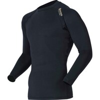 おたふく手袋 おたふく 寒暖両用インナー オーバーザファンクション ロングスリーブ クルーネックシャツ ブラック M