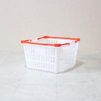 ヤマトサンギョウ 大和産業 買い物かご SL1 ナチュラル把手オレンジ SL1NROR 1個