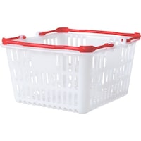 ヤマトサンギョウ 大和産業 買い物かご SL1 ナチュラル把手レッド 10個セット SL1NRRE10P 1S(10個)