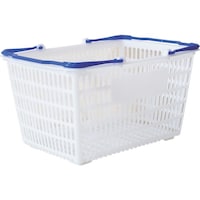 ヤマトサンギョウ 大和産業 買い物かご SL7 ナチュラル把手ロイヤルブルー SL7NRRBL 1個