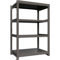 HIKARI製作所 ICHIMAI 重量ボルトレスラック 段荷重1000Kg H1800×W1200×D750 天地4段 単体グレー TH1000647T4 1台