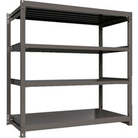 HIKARI製作所 ICHIMAI 重量ボルトレスラック 段荷重1000Kg H1800×W1800×D900 天地4段 単体グレー TH1000669T4 1台
