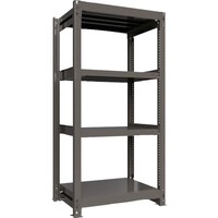 HIKARI製作所 ICHIMAI 重量ボルトレスラック 段荷重1000Kg H1800×W900×D600 天地4段 単体グレー TH1000636T4 1台