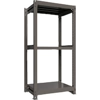 HIKARI製作所 ICHIMAI 重量ボルトレスラック 段荷重1000Kg H1800×W900×D600 天地3段 単体グレー TH1000636T3 1台