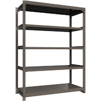 HIKARI製作所 ICHIMAI 重量ボルトレスラック 段荷重1000Kg H2400×W1800×D750 天地5段 単体グレー TH1000867T5 1台