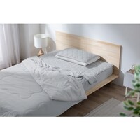 アイリスオーヤマ IRIS 104054 冷感ボックスシーツ ダブル ライトグレー BXSNS3DRH 1枚