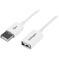 Startech StarTech USB 2.0ケーブル/1m/Type‐A Type‐A/480Mbps/延長用/オスメス/ホワイト/タイプA USBEXTPAA1MW 1袋(1本)