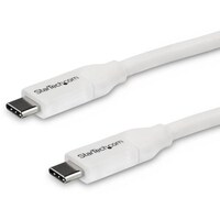 Startech StarTech USBCケーブル/4m/USB 2.0/480Mbps/TypeC TypeC/100W/オスオス/ホワイト USB2C5C4MW 1袋(1本)