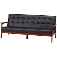 不二貿易 不二貿易 バイキャストPUソファー フレンズDBR 3P 846 34207 1個