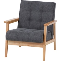 不二貿易 不二貿易 ソファ1人掛け 幅65cm ダークグレー 74029 1個