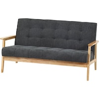 不二貿易 不二貿易 ソファ2人掛け 幅133cm ダークグレー 74032 1個
