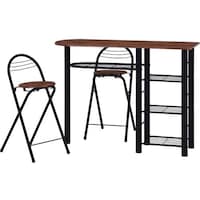 不二貿易 不二貿易 カウンターテーブルチェアセット3点BR 95247 19363 1個