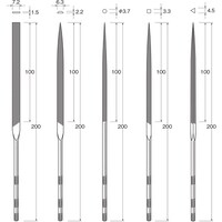 リューター リューター 精密ヤスリ 荒目 セット