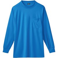 ソウワ 桑和 50388 長袖ローネックシャツ(胸ポケット付き) ブルー LL 503888LL 1着