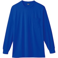 ソウワ 桑和 50384 長袖Tシャツ(胸ポケット付き) ロイヤルブルー 3L 503842033L 1着