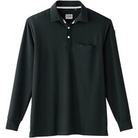ソウワ 桑和 50720 長袖ポロシャツ(胸ポケット付き) ブラック 3L 50720043L 1着