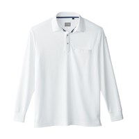 ソウワ 桑和 50720 長袖ポロシャツ(胸ポケット付き) ホワイト 5L 50720005L 1着