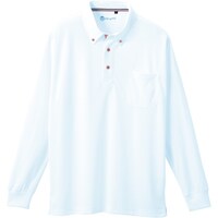 ソウワ 桑和 50394 長袖ボタンダウンポロシャツ(胸ポケット付き) ホワイト SS 5039400SS 1着