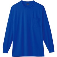 ソウワ 桑和 50384 長袖Tシャツ(胸ポケット付き) ロイヤルブルー 4L 503842034L 1着