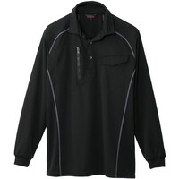 ソウワ 桑和 50580 長袖ポロシャツ(胸ポケット付き) ブラック 3L 5058043L 1着