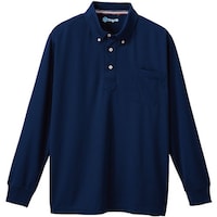 ソウワ 桑和 50394 長袖ボタンダウンポロシャツ(胸ポケット付き) ネイビー SS 503941SS 1着