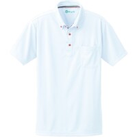 ソウワ 桑和 50391 半袖ボタンダウンポロシャツ(胸ポケット付き) ホワイト SS 503910SS 1着