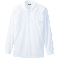 ソウワ 桑和 50390 長袖ポロシャツ(胸ポケット付き) ホワイト LL 5039000LL 1着