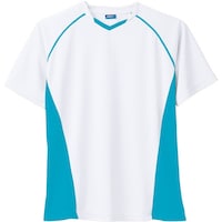 ソウワ 桑和 50403 半袖Tシャツ ホワイト/ターコイズ 4L 504034014L 1着