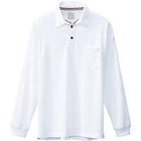 ソウワ 桑和 50130 長袖ポロシャツ(胸ポケット付き) ホワイト 4L 50130004L 1着