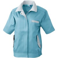 ソウワ 桑和 VA412 レディース半袖ブルゾン パウダーブルー LL 412204LL 1着