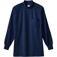 ソウワ 桑和 0058 長袖ハイネックTシャツ(胸ポケット付き) ネイビー 4L 005814L 1着
