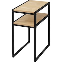 アイリスオーヤマ IRIS 104006 スチールフレームサイドテーブル ナチュラル SFST247N 1台