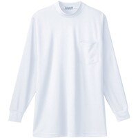 ソウワ 桑和 50128 長袖ローネックTシャツ(胸ポケット付き) ホワイト 3L 50128003L 1着