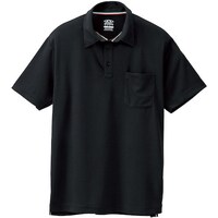 ソウワ 桑和 50137 半袖ポロシャツ(胸ポケット付き) ブラック 6L 50137046L 1着