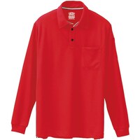 ソウワ 桑和 50130 長袖ポロシャツ(胸ポケット付き) レッド 3L 50130433L 1着