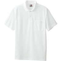 ソウワ 桑和 0027 半袖ポロシャツ(胸ポケット付き) ホワイト 4L 002704L 1着