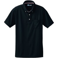 ソウワ 桑和 50391 半袖ボタンダウンポロシャツ(胸ポケット付き) ブラック SS 5039104SS 1着