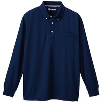 ソウワ 桑和 50394 長袖ボタンダウンポロシャツ(胸ポケット付き) ネイビー 3L 5039413L 1着